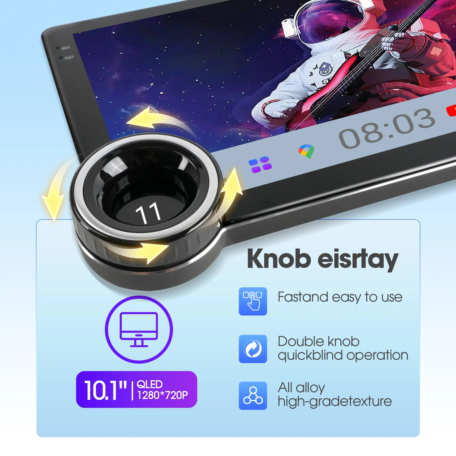 Huadio CVD1529-AJ 10" Double Din Car Stereo - Image 4