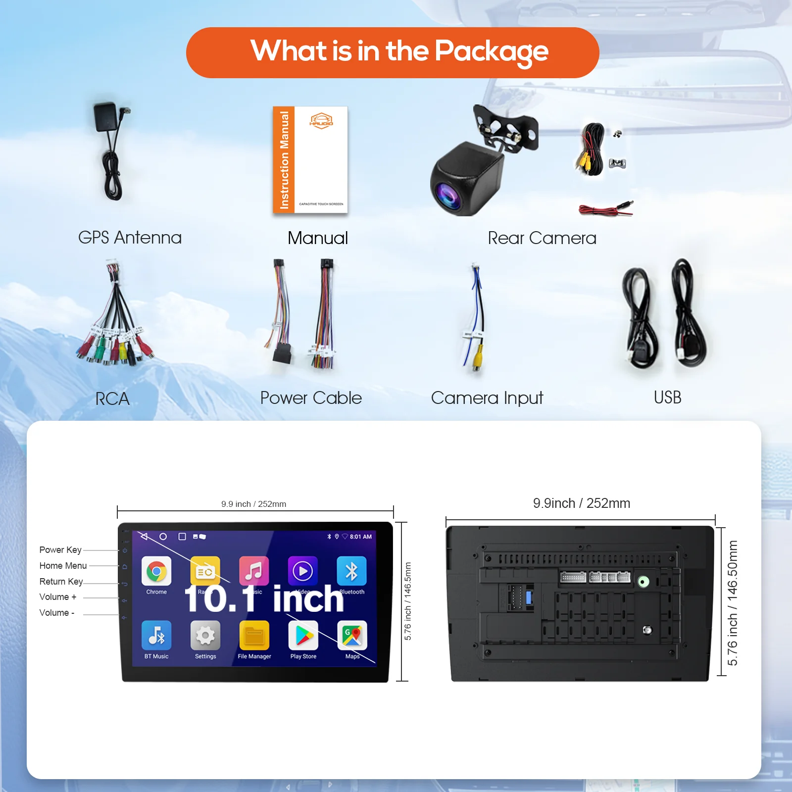 Huadio CVD1661-AJ 10.1" Double Din Car Stereo - Image 10