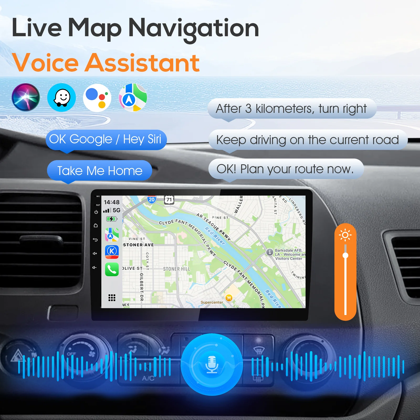 Huadio CVD1661-AJ 10.1" Double Din Car Stereo - Image 6