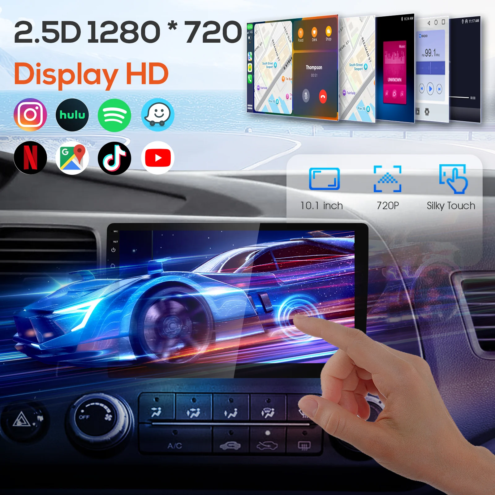 Huadio CVD1661-AJ 10.1" Double Din Car Stereo - Image 7