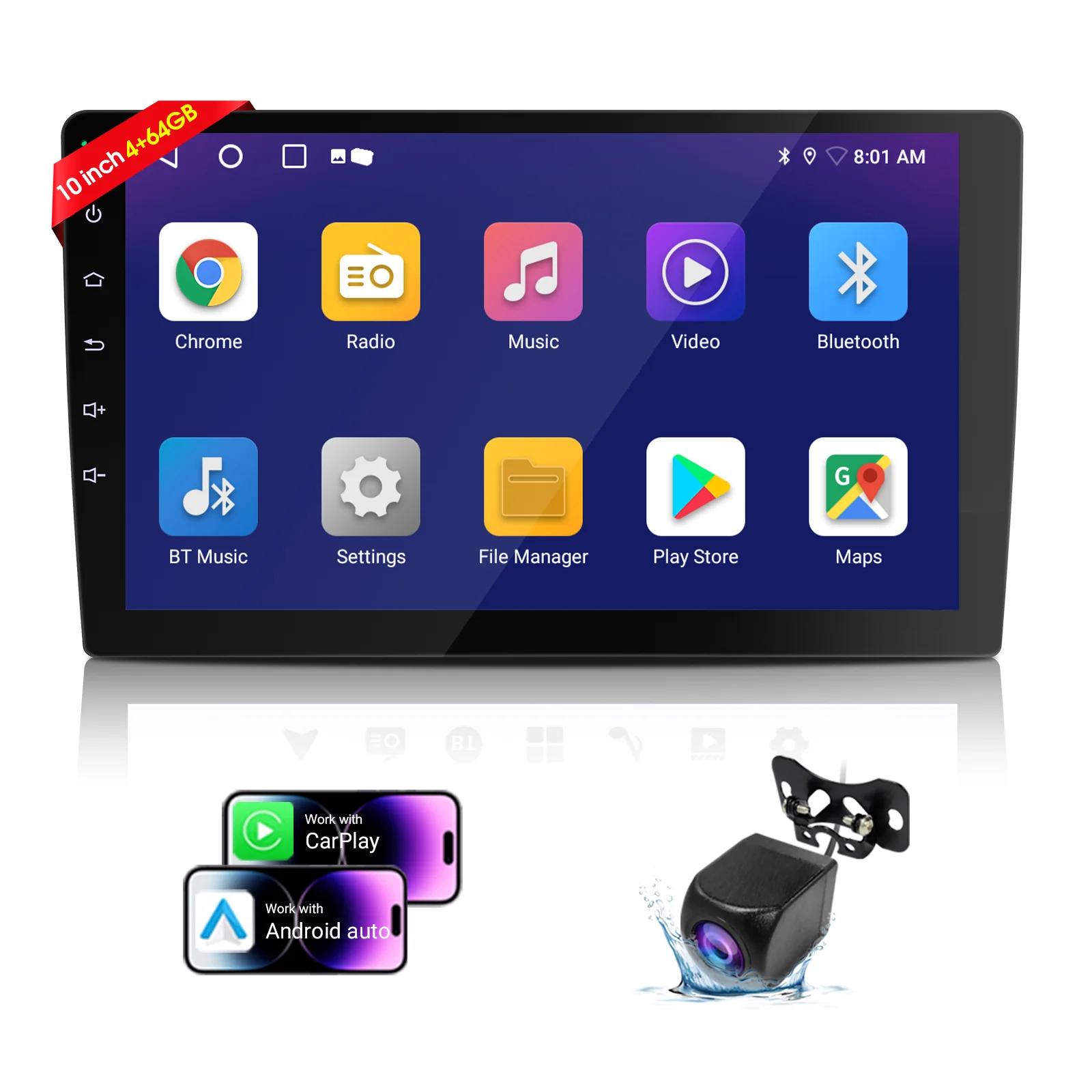 Huadio CVD1943-ZA 10.1" Double Din Car Stereo - Image 6