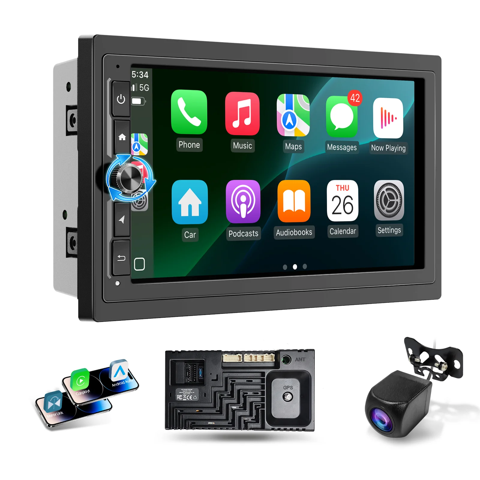 Huadio CVD7496-AJ 7" Double Din Car Stereo - Image 3