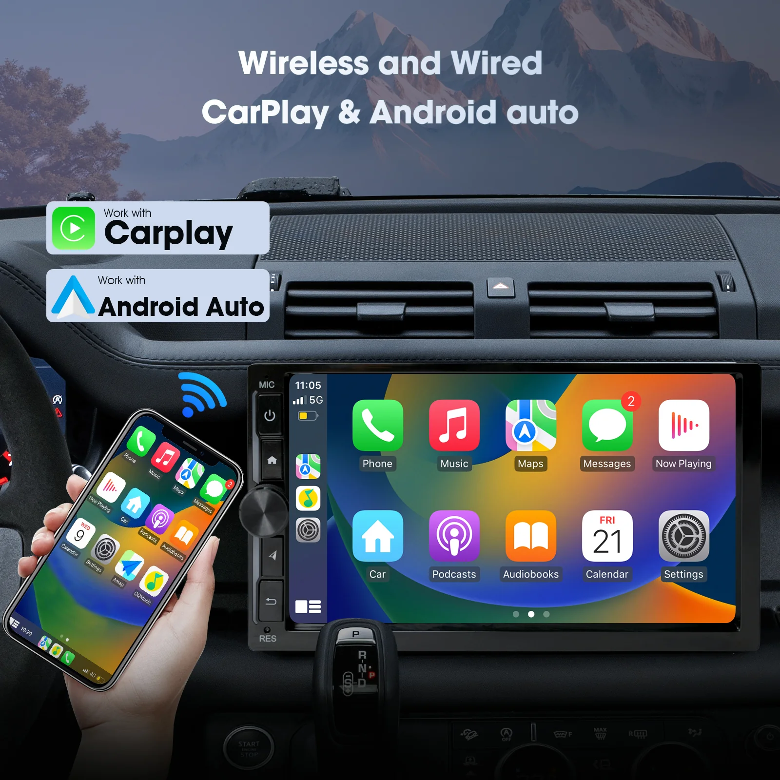 Huadio CVD7496-AJ 7" Double Din Car Stereo - Image 6