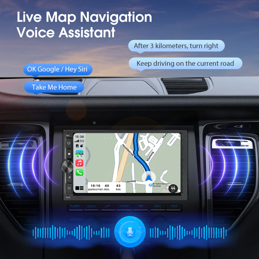 Huadio CVD7496-AJ 7" Double Din Car Stereo - Image 8