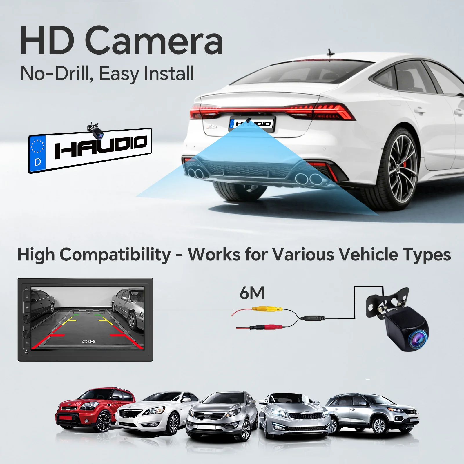 Huadio CVD7496-MD 7" Double Din Car Stereo For Most Vehicles - Image 11