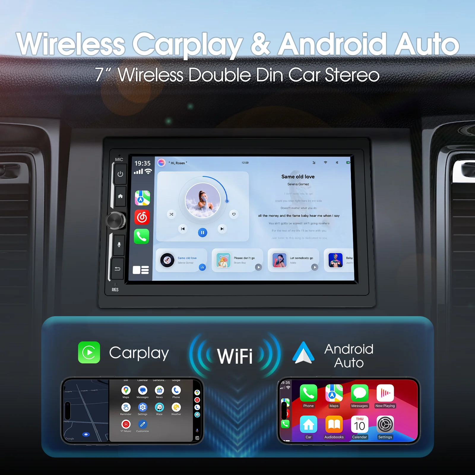 Huadio CVD7496-MD 7" Double Din Car Stereo For Most Vehicles - Image 9