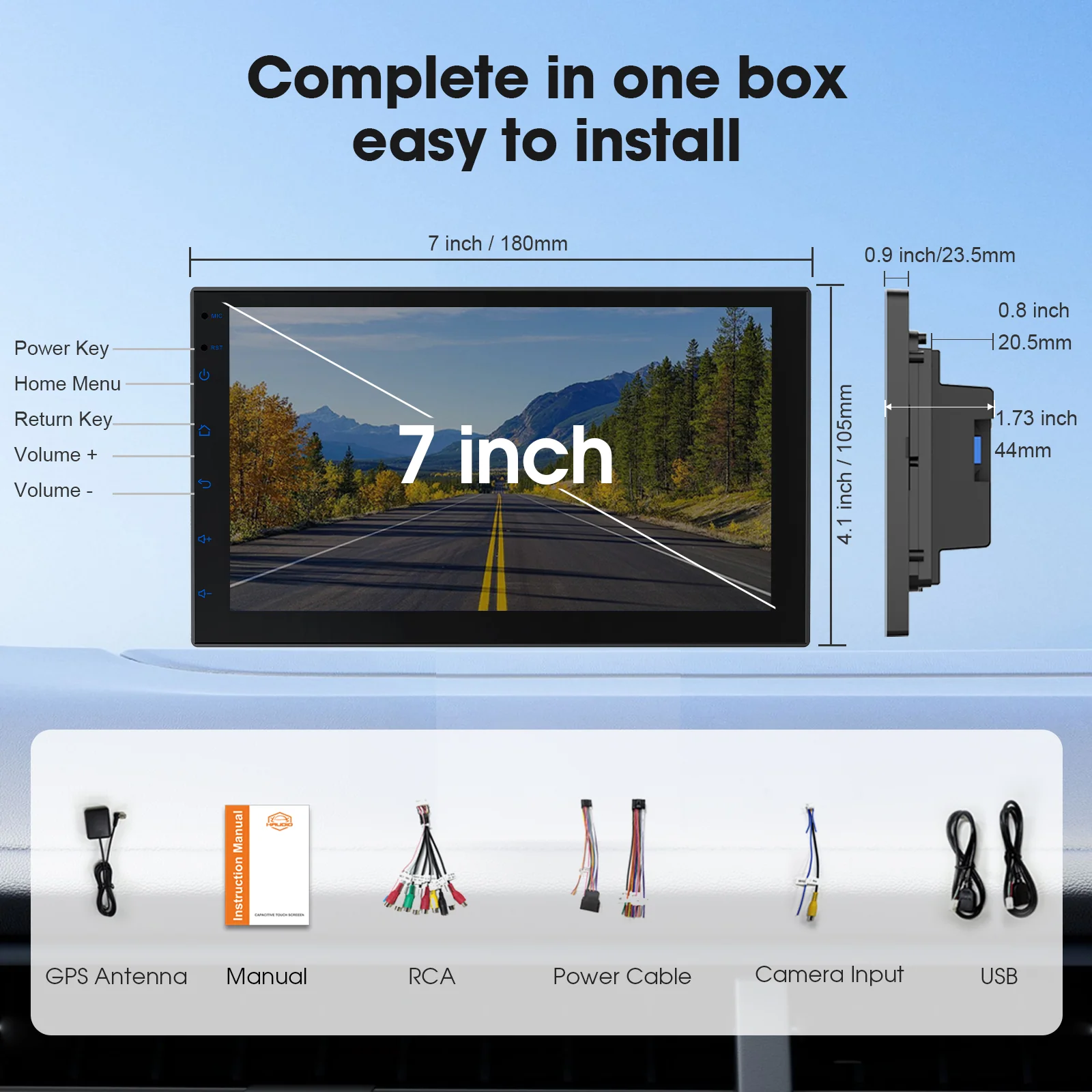 Huadio CVD7621-AJ 7" Double Din Car Stereo - Image 14