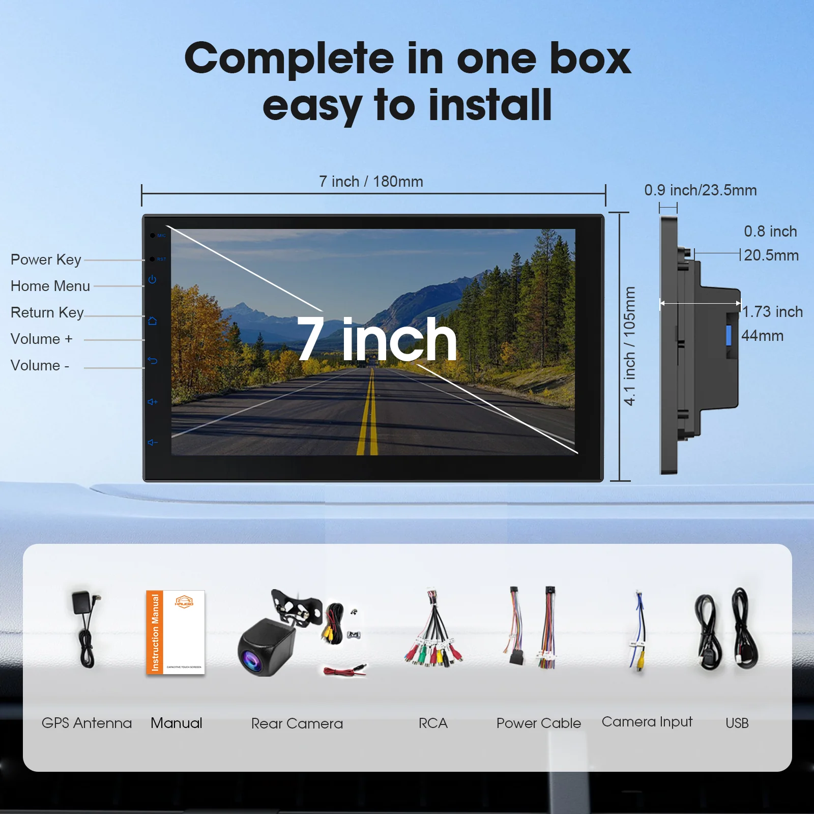 Huadio CVD7621-AJ 7" Double Din Car Stereo - Image 15