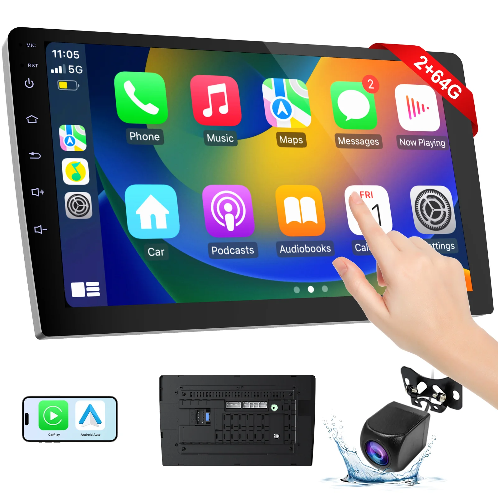 Huadio CVD9661-AJ 9" Double Din Honda Civic Car Stereo - Image 4