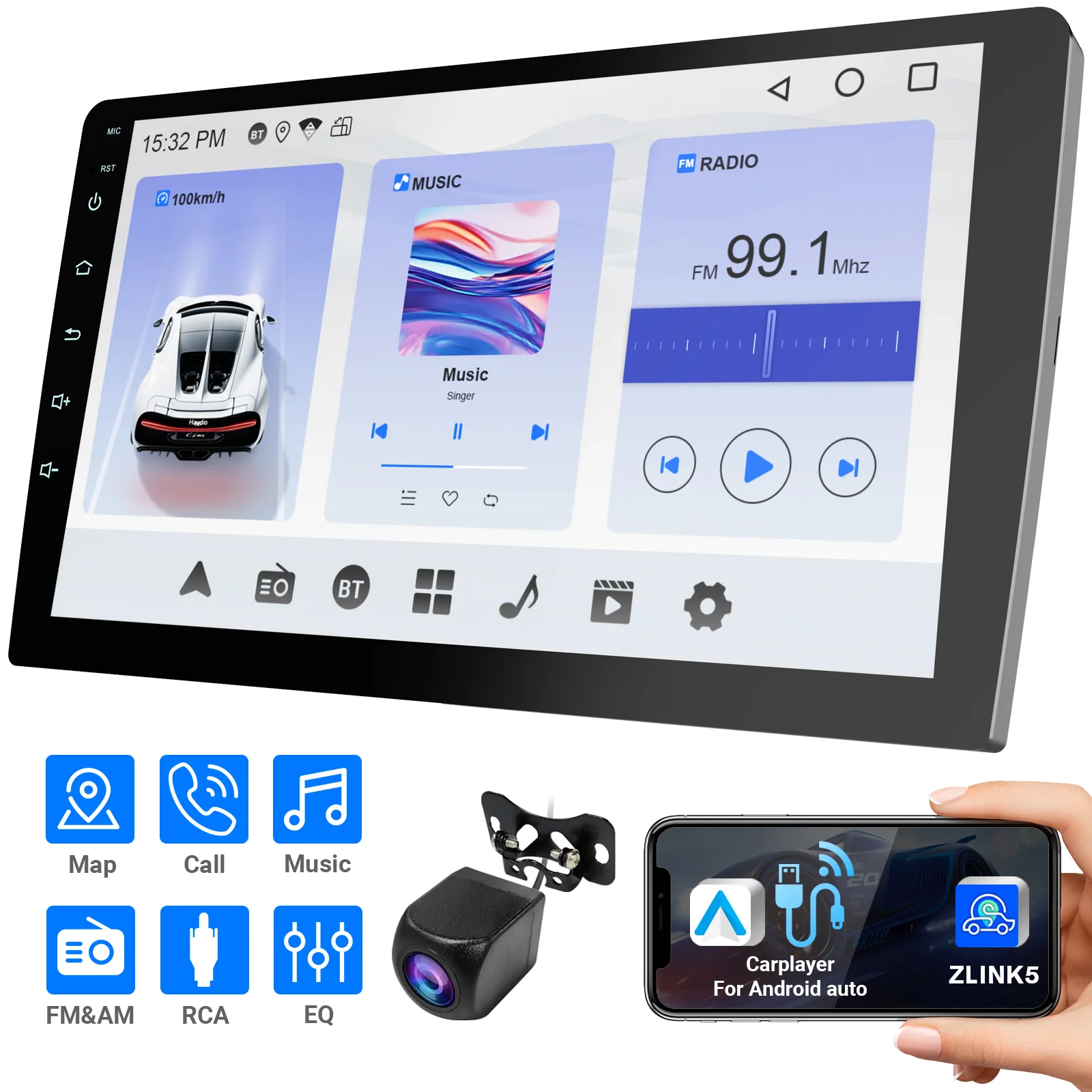 Huadio CVD9661-RK 9" Double Din Car Stereo - Image 3