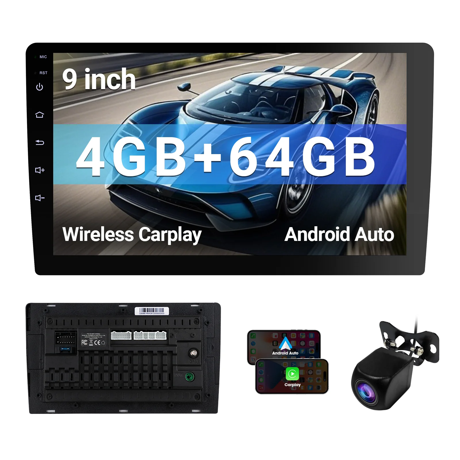 Huadio CVD9661-RK 9" Double Din Car Stereo - Image 4