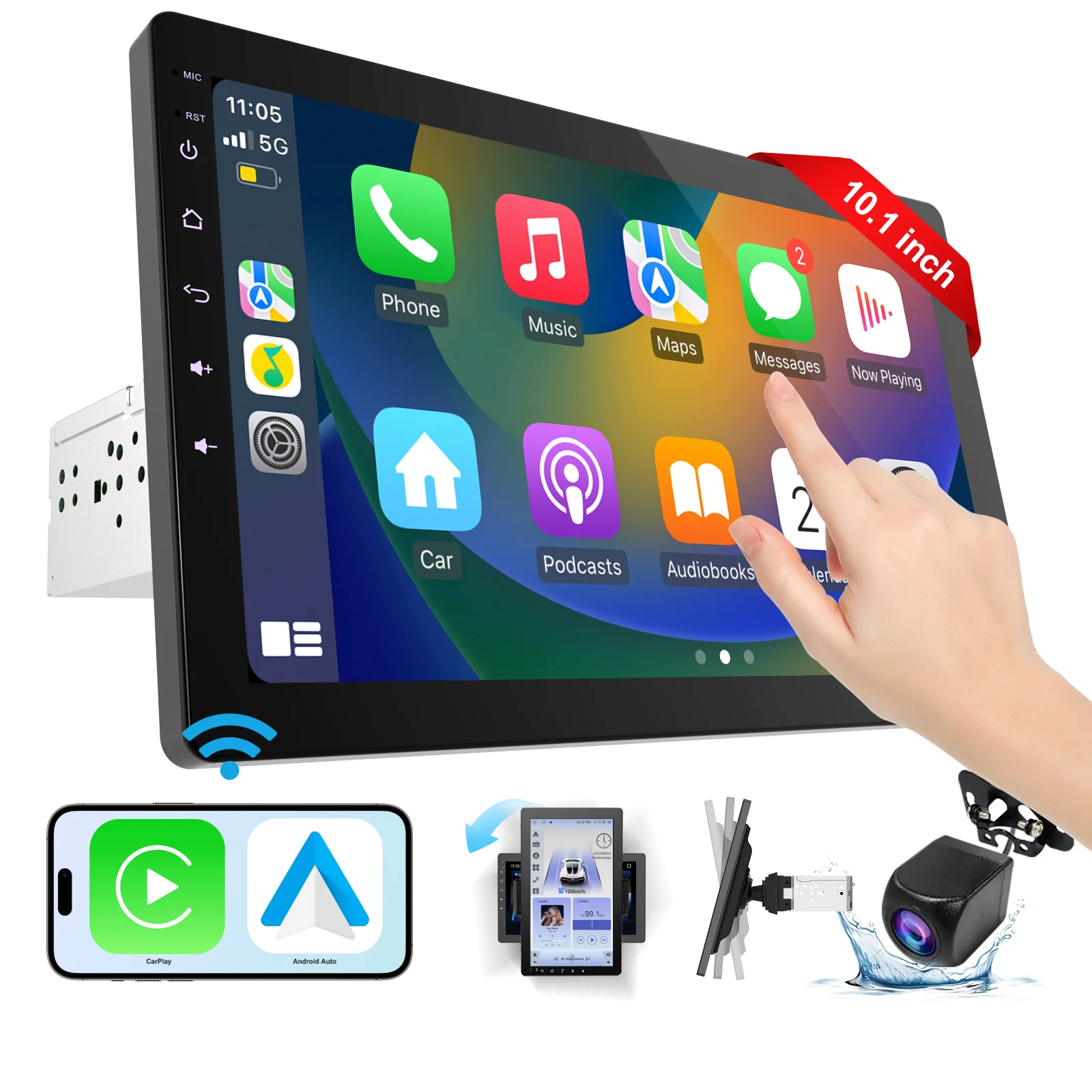 Huadio CVS1520A-AJ 10.1" Single Din Car Stereo - Image 11