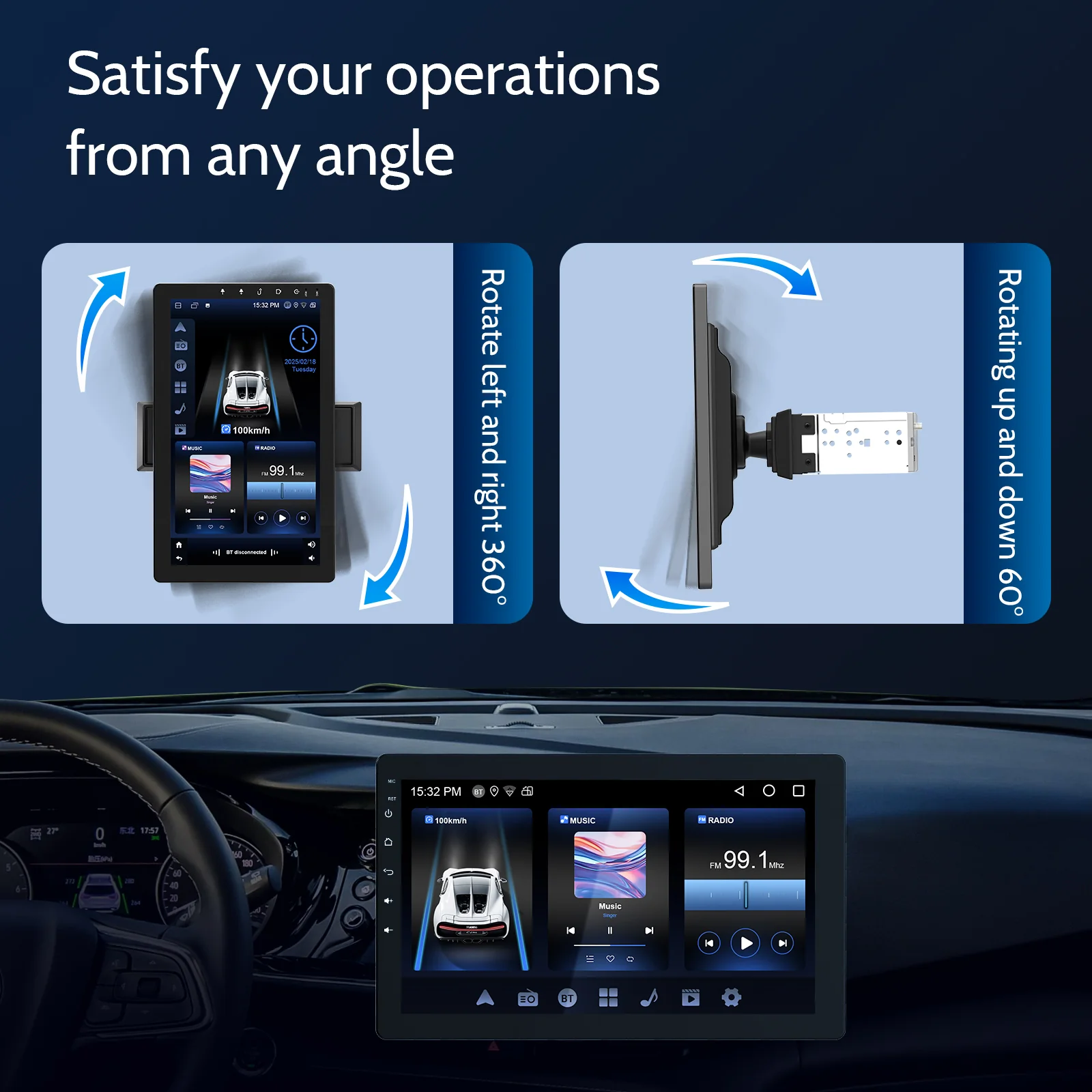 Huadio CVS1520A-AJ 10.1" Single Din Car Stereo - Image 16